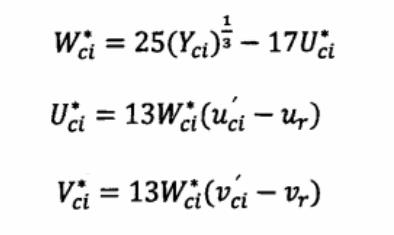 光源的色度坐標(biāo)計算式01)