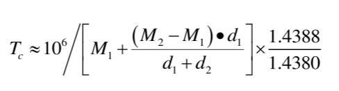 相關(guān)色溫計算式